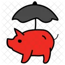 Savings Protection Piggy Bank Insurance Icon
