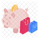 Piggy Shopping Savings Shopping Piggy Savings Icon