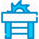 Saw Blade Cutting Icon