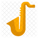 Saxofon Jazz Instrumento Icono