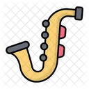 Saxofon Musica Instrumento Icono