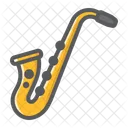 Saxofone Jazz Melodia Ícone