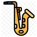 Saxofone Jazz Instrumento De Sopro Icono