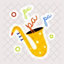 Saxophone Sax Music Wind Instrument 아이콘
