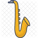 Saxophone Music Orchestra Icon