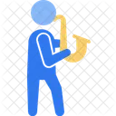 Saxophone Trumpet Musician Icon