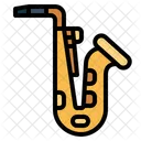 Saxophone Jazz Woodwind Instrument Icône