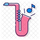 Saxophone Music Musical Icône