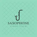 Saxophone Logo  Icon