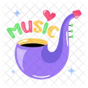 Saxophone Music Icon