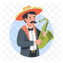 Saxophonist Musician Character Icon