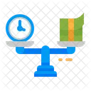 Scale Money Weighing Investment Earning Icon