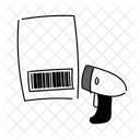 Black Monochrome Scan Barcode Product Illustration Scan Barcode Barcode Icon