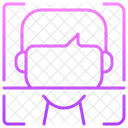 Scan Du Visage Identification Du Visage Securite Icône