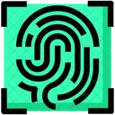 Biometrie Fingerabdruck Scan Symbol