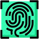 Biometric Fingerprint Scan Icon