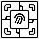 Scanner d'empreintes digitales  Icône