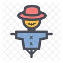 Scarecrow Spooky Skull Icon