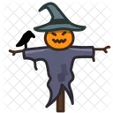 Scarecrow Halloween Creepy Icon