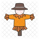 Straw Man Scarecrow Character Icon