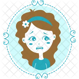 Scared Girl  Icon