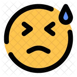 Scared Sweat Emoji Icon