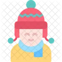 Scarf Warm Winter Hat Icon
