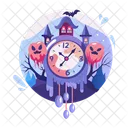 Scary Clock Time Creepy Icon