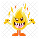 Scary Fire Spooky Haunted Icon