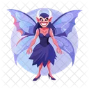 Scary Girl Winged Girl Evil Icon