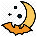Moon Halloween Bat Star Crescent Icon