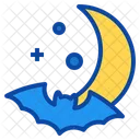 Moon Halloween Bat Star Crescent Icon