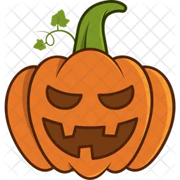 Scary Pumpkin Emoji Icon