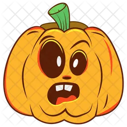 Scary Pumpkin Emoji Icon