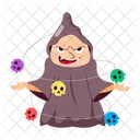 Magic Stickers Wizard Stickers Horror Character Icon