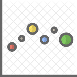 Scatter plot chart Icon