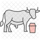 Scene De Traite De Vache Vache Traite Icône