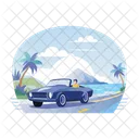 Scenic Drive Trip Tour Icon