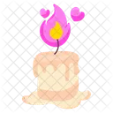 Scented Candle Candlestick Burning Candle Icon