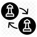 Schachaustausch Bauernaustausch Bauernwechsel Symbol