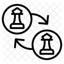 Schachaustausch Bauernaustausch Bauernwechsel Symbol