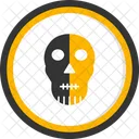 Totenkopf Neonschilder Skelett Icon