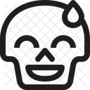 Gesicht Verlegen Schadel Symbol