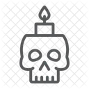 Totenkopf Kerze Gruselig Symbol