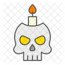 Totenkopf Kerze Halloween Symbol