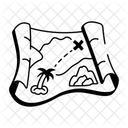 Schatzkarte Standort Wegbeschreibung Symbol