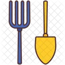 Schaufel Gabel Landwirtschaft Symbol