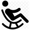 Schaukelstuhl Entspannend Bewegliche Person Symbol