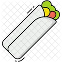 Schawarma Burrito Rolle Symbol