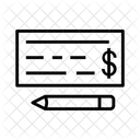 Scheck Bank Geld Symbol